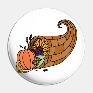 Festive Fall Cornucopia Pin