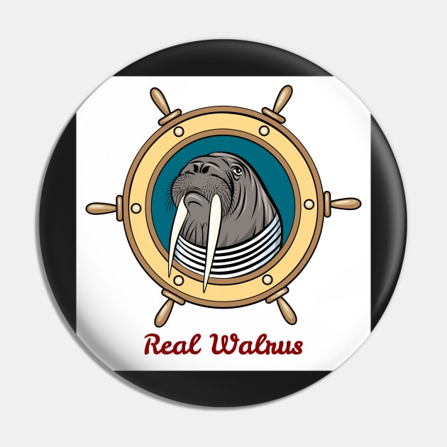 Walrus in seaman shirt against steering wheel drawn in cartoon style. Pin by devaleta