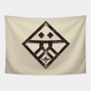 Kiznaiver Corporate Logo - distressed black Tapestry