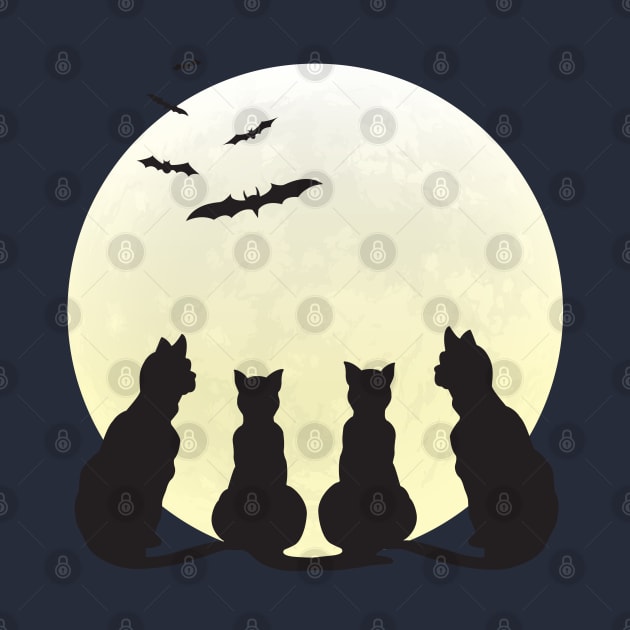 Cats & the Full Moon by KneppDesigns