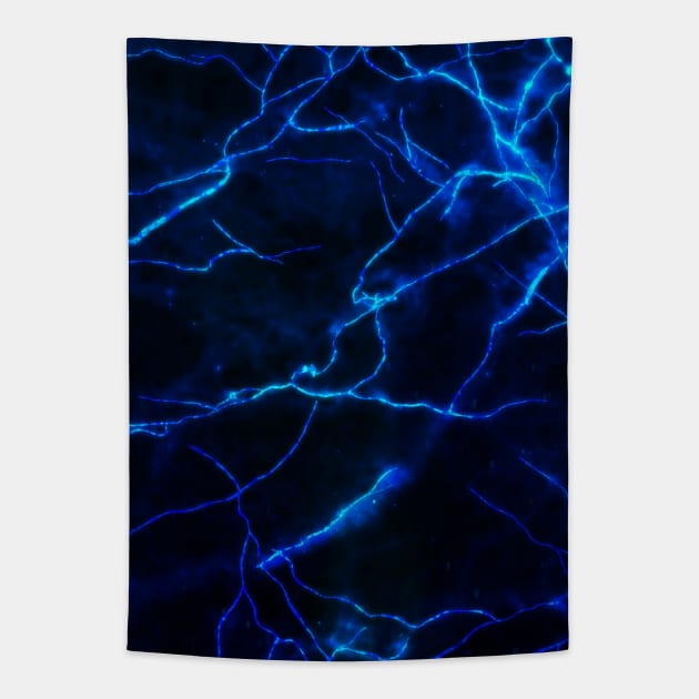 Blue lightning Tapestry by Morishasha