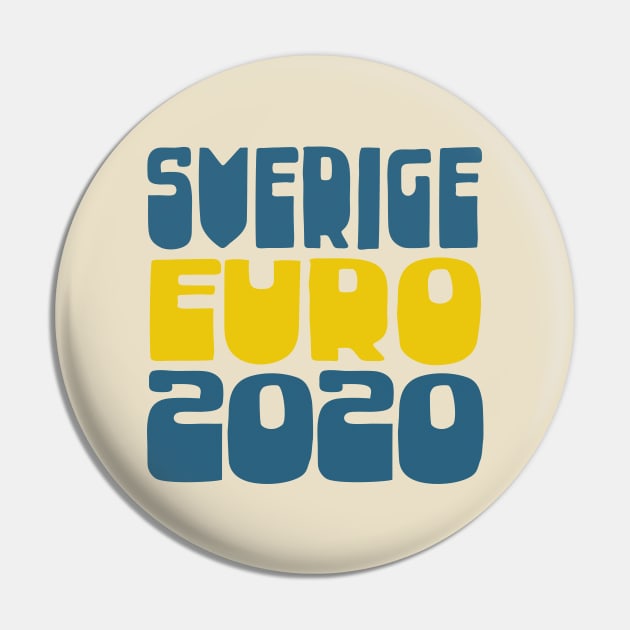 Sverige Euro 2020 Soccer Gift Design Pin by DankFutura