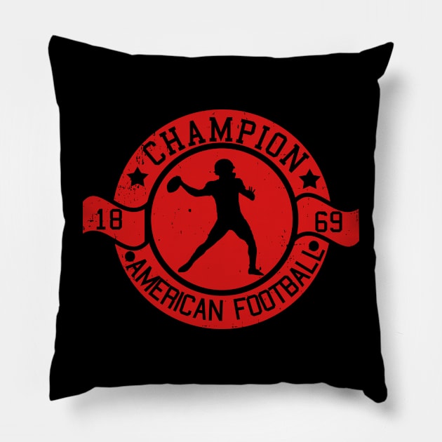 American Football Champion Pillow by absolemstudio