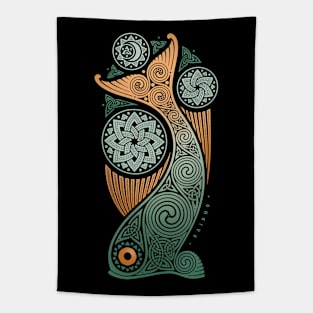 UNDERWATER. CELTIC FISH. Tapestry