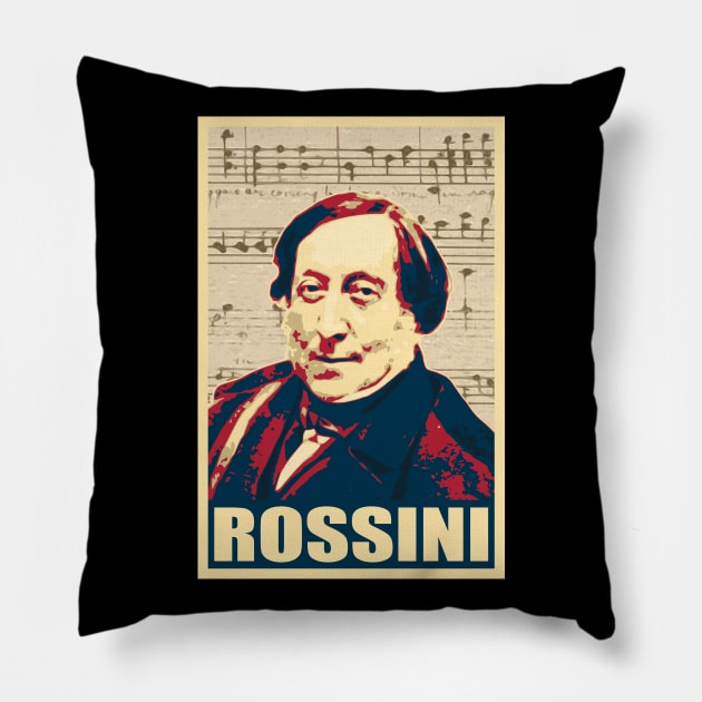 Gioachino Rossini Pillow by Nerd_art