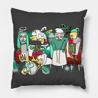 Holy Crap Christmas Pillow