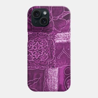 Purple Abstract Tapestry Pattern Art Print Pattern Design Phone Case