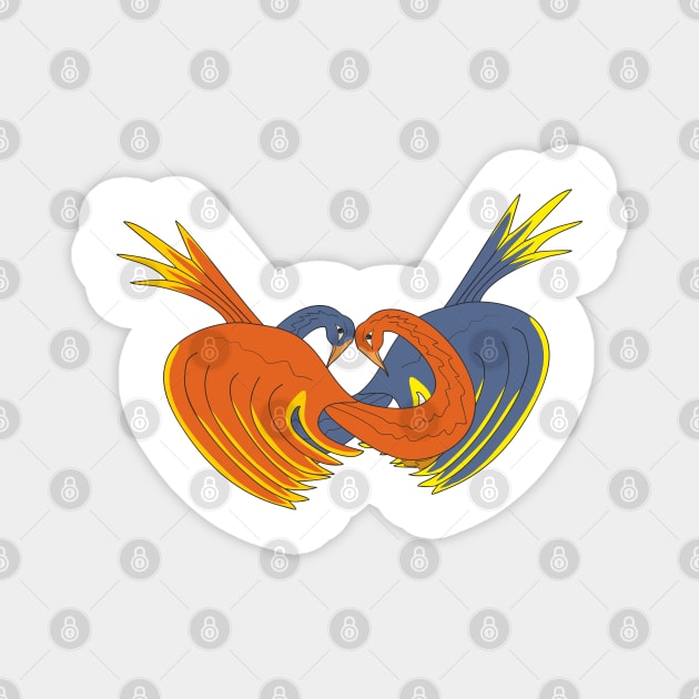 Two birds Magnet by Alekvik