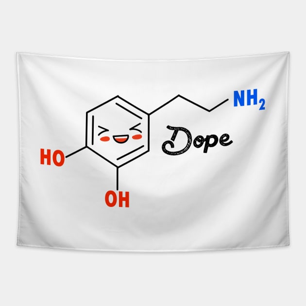 Dopamine Funny &amp; Dope Meme Chemical Structure Tapestry by labstud