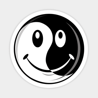 Yin Yang Smiley Magnet