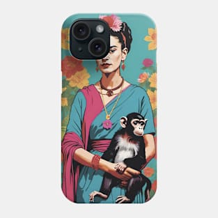 Frida's Primate Pal: Monkey Illustration Phone Case