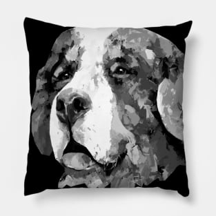 Black and White bernese mountain dog Pillow