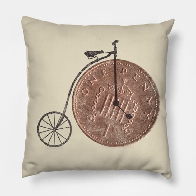 Penny Farthing Pillow by digsy