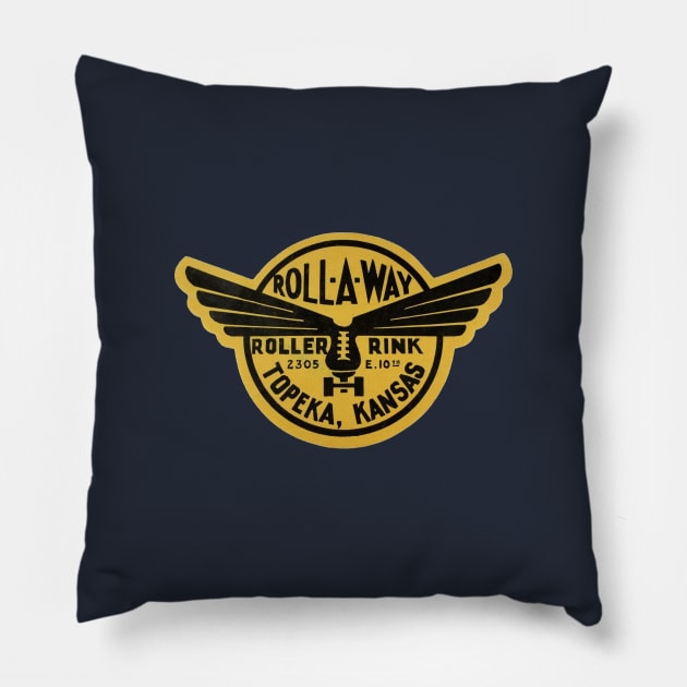 Roll-A-Way Roller Rink Topeka Pillow by TopCityMotherland