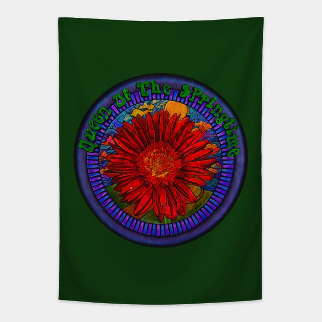 Red Daisy Tapestry by Dowling Art & Design