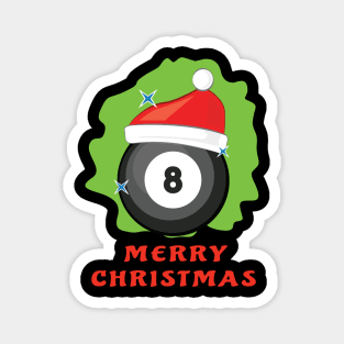 Merry Billiard Christmas - Funny Magnet