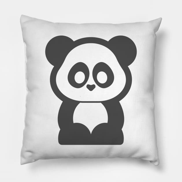 Panda Bear Icon Pillow by ExtraMedium