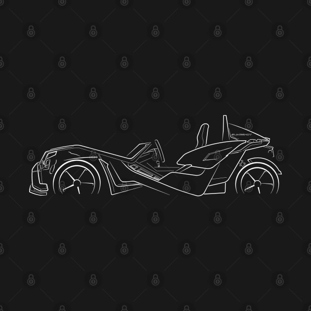 Polaris Slingshot - profile stencil, white by mal_photography