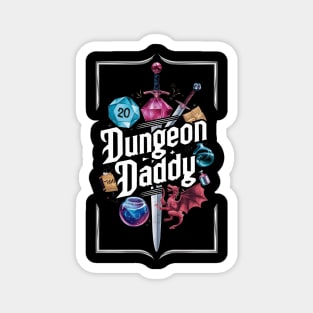 Dungeon Daddy Dungeons and Dragons DnD Dungeon Master Gift For Role Playing Game RPG Magnet