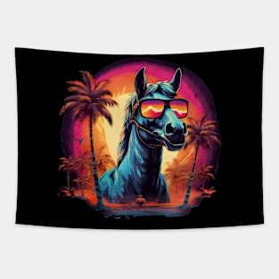 Retro Wave Appaloosa Horse Tapestry