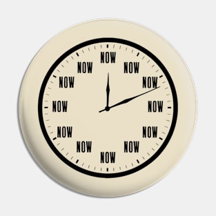 The Time is Now - Inspirational Clock Design Pin