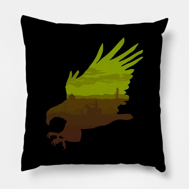 Eagle Road II Pillow by LordNeckbeard