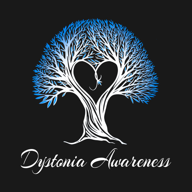 Disover Dystonia Awareness Blue Ribbon Tree With Heart - Dystonia - T-Shirt