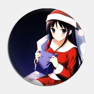 Santa Girl Pin