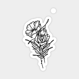 Ornate Floral Tattoo Magnet