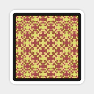 mid century 1970's style geometrical pattern Magnet
