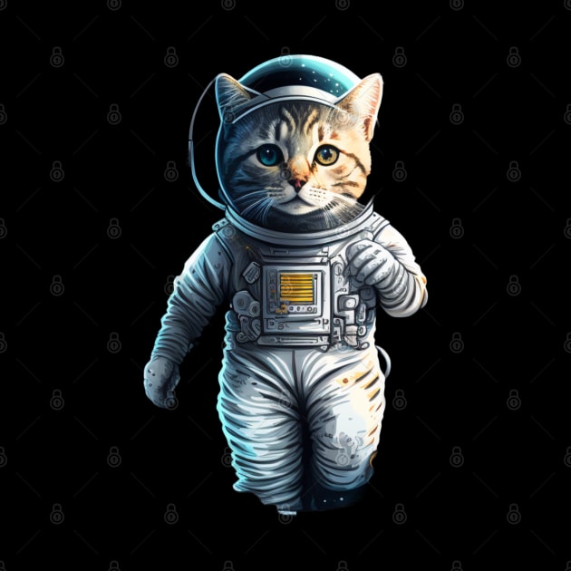 cute cat in the space with astronaut costume by Get Yours