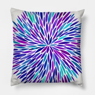 Purple Water Color Burst Pillow