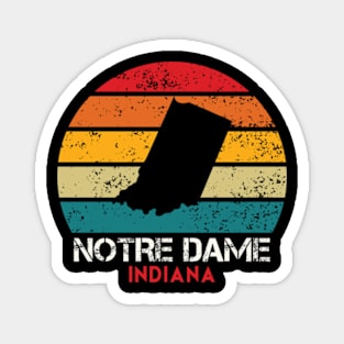 Notre Dame Indiana Retro Magnet