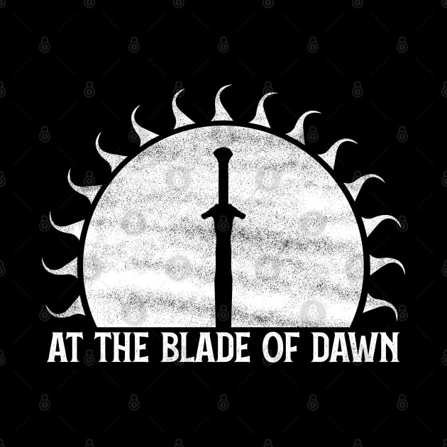 At the Blade of Dawn (White): Fantasy Design by McNerdic