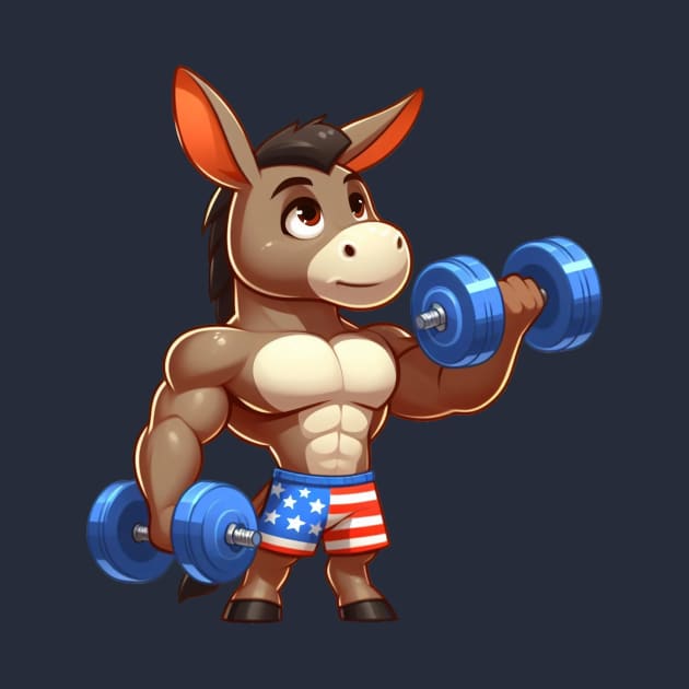 Cute Muscular Donkey by Dmytro