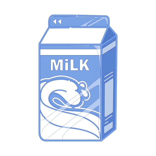 Cute aesthetic baby blue milk by MinimalAnGo