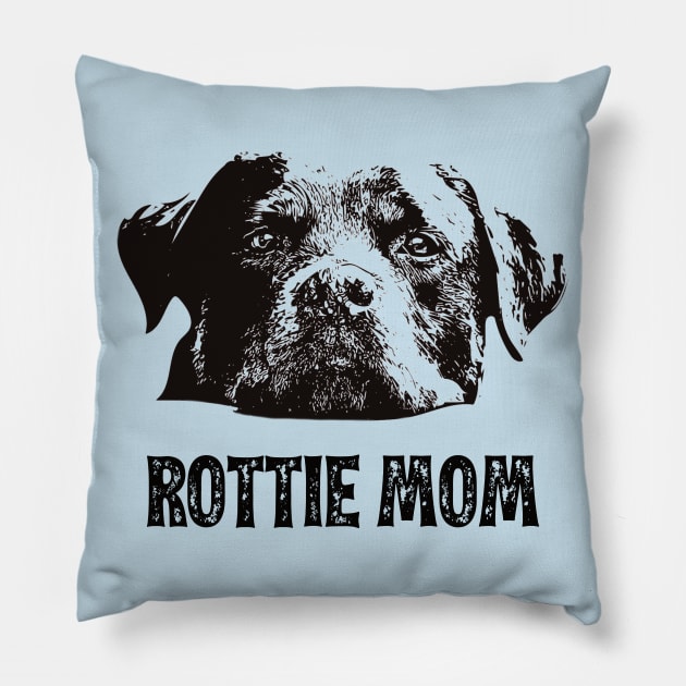 Rottie Mom - Rottweiler Mom Pillow by DoggyStyles