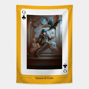 Queen of Clubs Tapestry