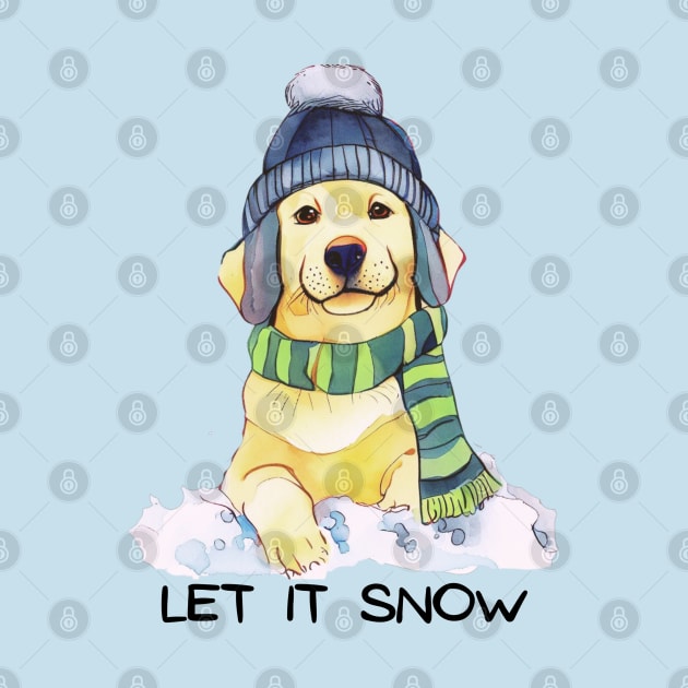 LET IT SNOW - Yellow Labrador Retriever by ZogDog Pro