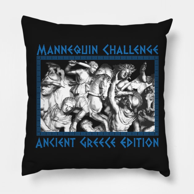 Mannequin Challenge Ancient Greece Edition Pillow by ruffideas