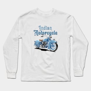 Unisex BSMC x Indian Motorcycle Long Sleeve Baseball T-Shirt, Port/Cream