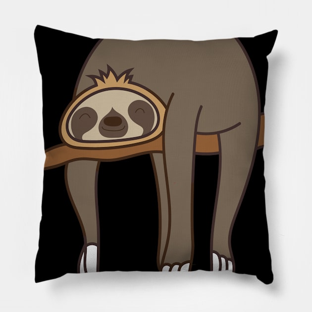 Sweet cute sloth sleepyhead gift Pillow by MrTeee