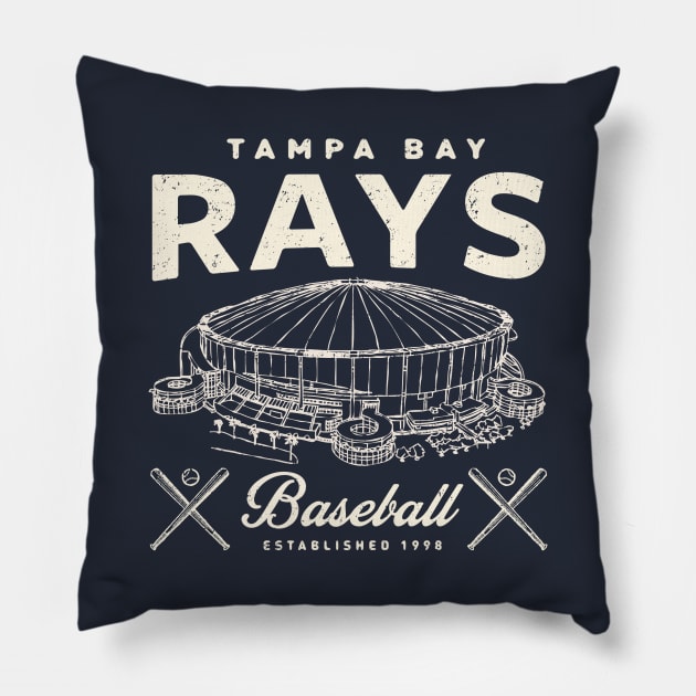 Tampa Bay Rays 1 by Buck Tee Originals Pillow by Buck Tee