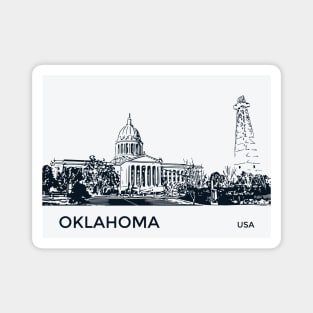 Oklahoma State USA Magnet