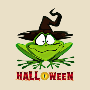 Frog Witch Halloween T-Shirt