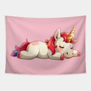 Sleepy Unicorn Tapestry