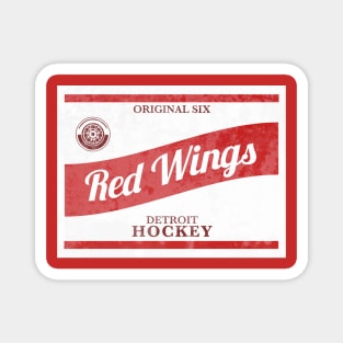 Red Stripe Wings Magnet