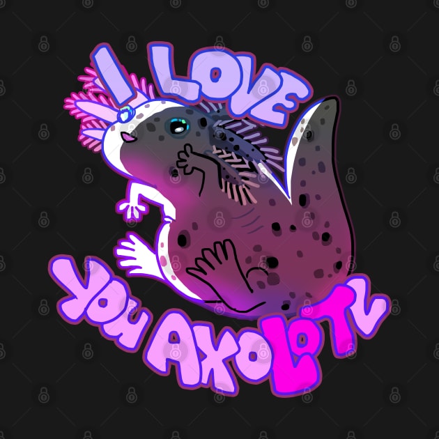 I LOVE YOU AXOLOTL thicc mud puppy t-shirt 2 by Angsty-angst