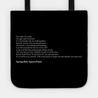 SpongeBob SquarePants Quotes Tote