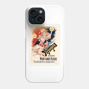 French Jules Cheret Art Nouveau OLYMPIA Mont Agnes Russes Vintage Theater Phone Case